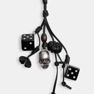 In Search Of Coach Black and Silver Bag Charm